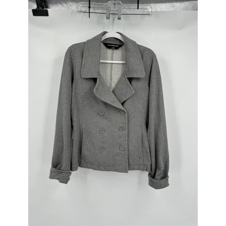 Blazer Norma Kamali Mujer Gris Tejido Talla L Cápsula Minimalista Ropa de Trabajo Neutro Foto 1 de 4