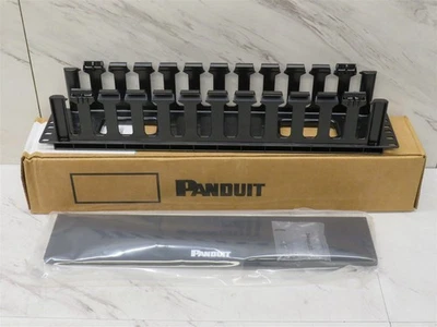 Open Box Panduit WMPF1E Horizontal Cable Manager 19" Front 2RU Black - Image 1 of 4
