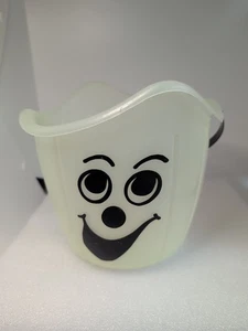 Vintage Halloween Trick Or Treat Candy Pail Ghost Glow in the Dark Green Bucket - Picture 1 of 9