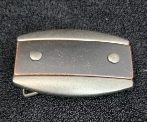 Very Cool Vintage Copper And Pewter  Belt Buckle - Very Stylish & Keeps Pants Up - Picture 1 of 2