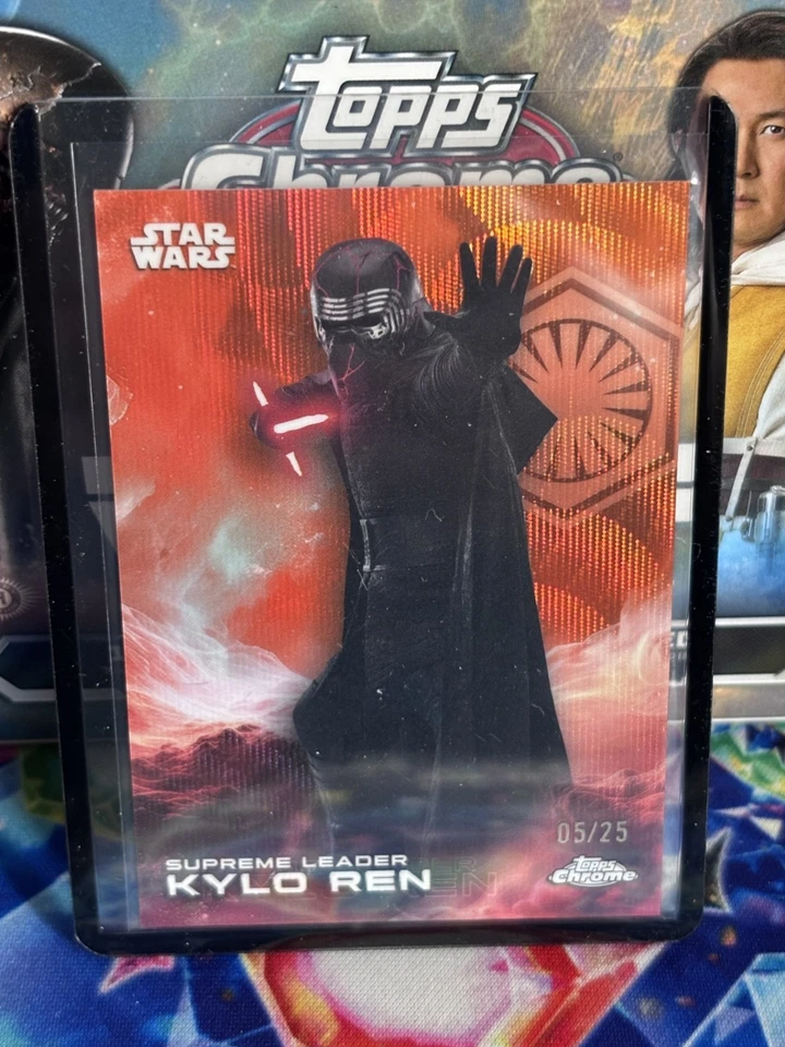 2025 Topps Chrome Star Wars Kylo Ren Rebel Orange Wave Refractor - /25 - Photo 1/1