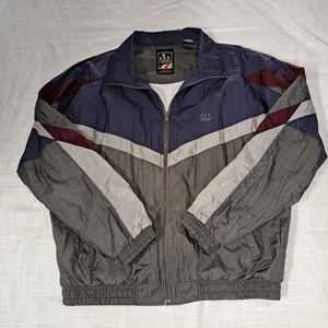 Vintage USA Olympic JC Penny's Gray Track Jacket L Lightweight Windbreaker Zip  - Picture 1 of 10