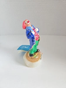 Ron Lee Clown Smoking Zirkus lächelnd 2000 Gold Figur Statue - Bild 1 von 4