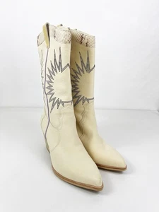 Dolce Vita Womens Lawson Ivory Cowboy, Western Boots 10 Medium- Starburst - Picture 1 of 5