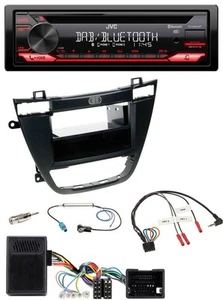 JVC CD DAB USB Bluetooth Lenkrad Autoradio für Opel Insignia ab 08 schwarz - Bild 1 von 10