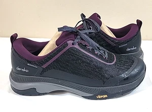 Size 39 Dansko Womens Makayla Mesh Black Purple Shoes Waterproof 4715-470240 - Picture 1 of 6