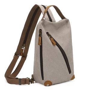 Canvas Sling Bag - Small Crossbody Backpack Shoulder Casual Daypack Rucksack ... - Picture 1 of 7