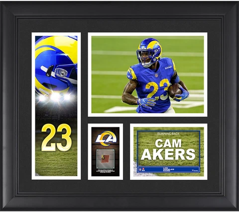 Cam Akers Los Angeles Rams Framed 15" x 17" Player Collage with a Cover