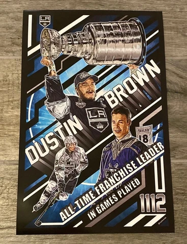 DUSTIN BROWN #23 Los Angeles Kings All-Time Leader In Games Played 11x17” POSTER Cover