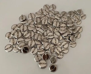 Bundle lot 116pcs circle silver brooch back pin badge fastener bar findings 2cm - Picture 1 of 4
