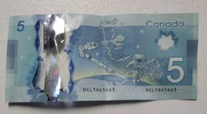 Astronaut Currency CANADA 5$ Dollar Banknote International Space Station Bill - Picture 1 of 2