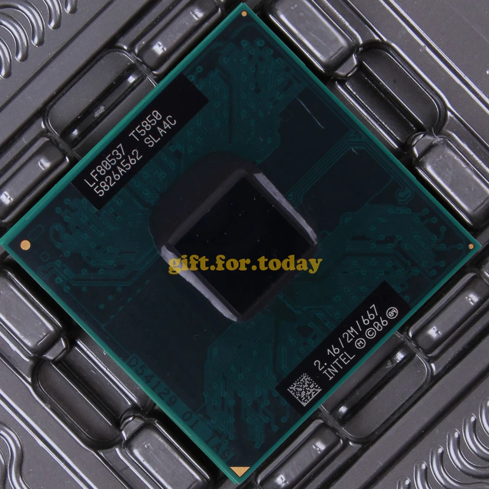 Original Intel Core 2 Duo T5850 2.16GHz Dual-Core (LF80537GF0482M) Processor CPU - Image 1 of 1
