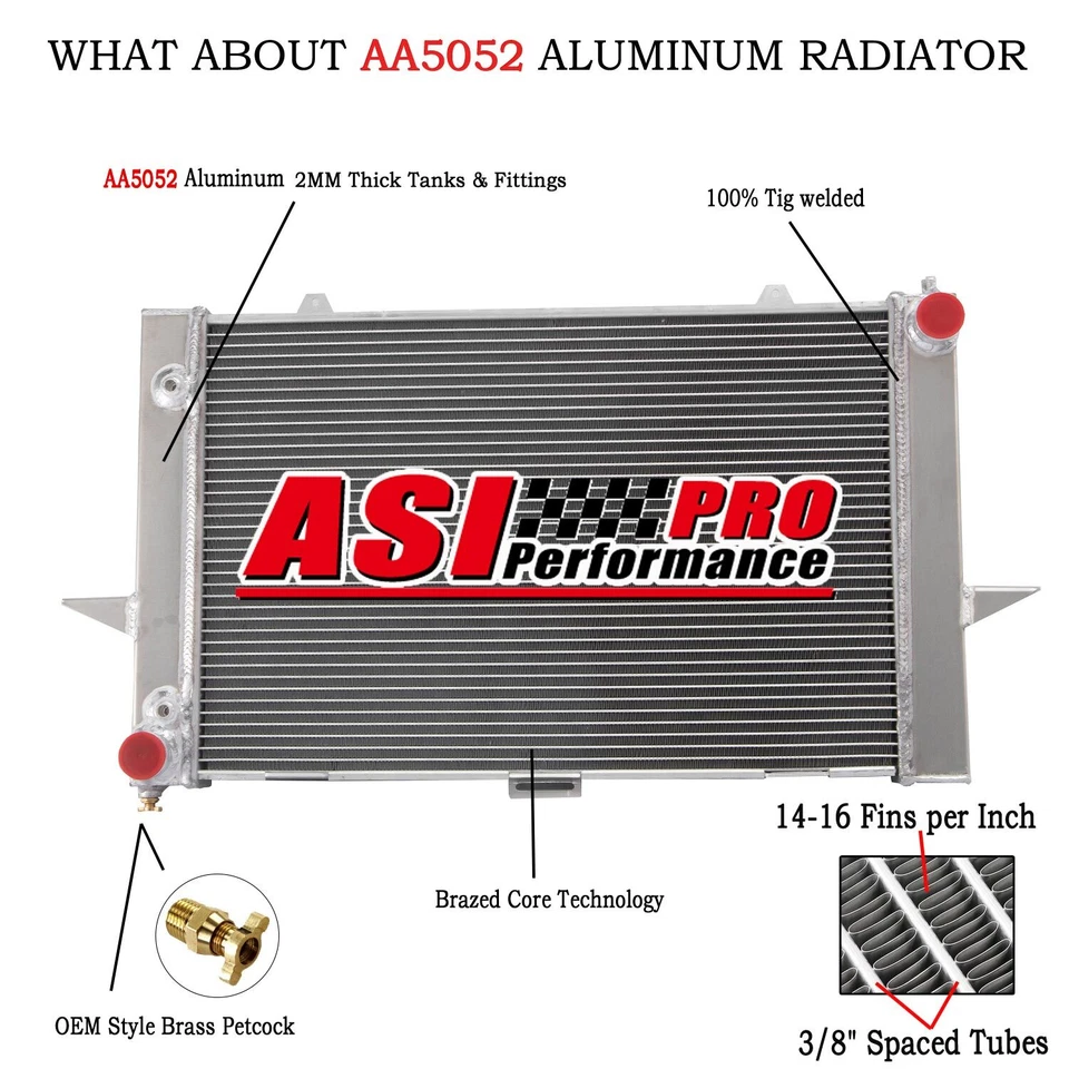 3 Row Aluminum Radiator For 1998-2004,2003 Volvo V70 C70 S70 2.3L, 2.4L HOT! - Imagem 1 de 4