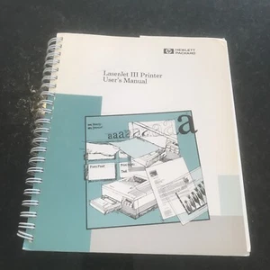 HP LASERJET III PRINTER USER'S MANUAL 33449-90901 - Picture 1 of 4