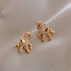 Fashion  Crystal Gold Zircon Earrings Stud Women Wedding Party Jewlery Gift