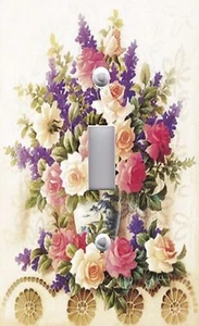 Light Switch Plate & Outlet Covers SHABBY PINK ROSES WITH LACE - Picture 1 of 28