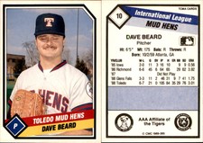 Dave Beard 1989 CMC Toledo Mud Hens #10 Card *AutographDen*