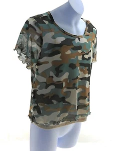 Belle De Jour Girl's Casual Blouse Short Sleeve Round Neck Pullover Size Large - Picture 1 of 4