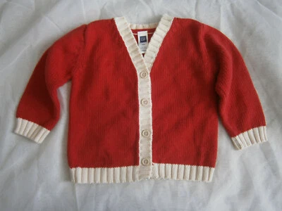 GAP BABY 6-12 MESES BEBÉ NIÑO NAVIDAD SUÉTER ROJO MANGA LARGA Foto 1 de 2