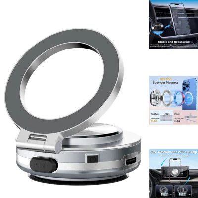 Electric Vacuum Car Suction Magnetic Phone Mount 360° Rotating Holder for Phone - Image 1 of 4