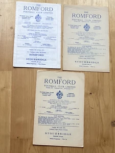ROMFORD v STOURBRIDGE Fußball Spielprogramme - Sammlung von 3 70er Jahre RFC Heim - Bild 1 von 1