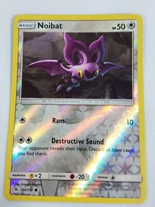 Noibat 100/131 Pokemon TCG Reverse Holo Card Forbidden Light LP - Picture 1 of 2