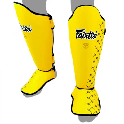 Espinilleras Fairtex SP5 Muay Thai Boxeo MMA Kickboxing Amarillo Envíos desde EE. UU. Foto 1 de 4