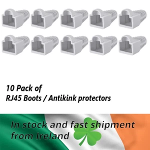 10 pack RJ45 boots antikink protection sleeves / hoods 8P8C RJ-45 for cat5 Cat6 - Imagen 1 de 4
