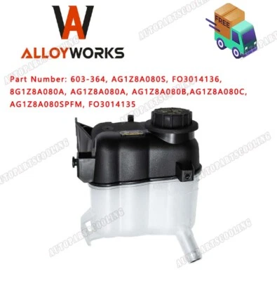 Coolant Reservoir W/Cap For 2011-18 Ford Explorer Taurus Lincoln MKS Mercury - Image 1 of 4
