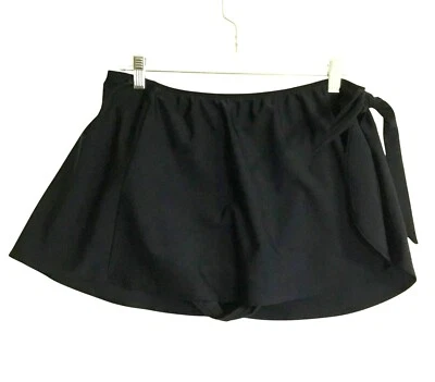 Old Navy Swim Skort Women's Sz XL Elastic Waist with Tie in Black Pool Lake Boat - Image 1 of 4
