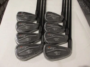 Left-Handed Cobra King Forged CB Black Iron Set - 4-PW, GW - Stiff Steel - NEW - Picture 1 of 4