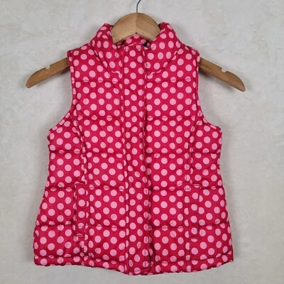 Chaleco de invierno acolchado de invierno GAP KIDS talla XS 4/5 rosa a lunares  Foto 1 de 4