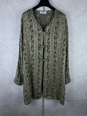Vintage 80s Givenchy En Plus Knit Gold Viscose Cardigan Size L / XL - Image 1 of 4