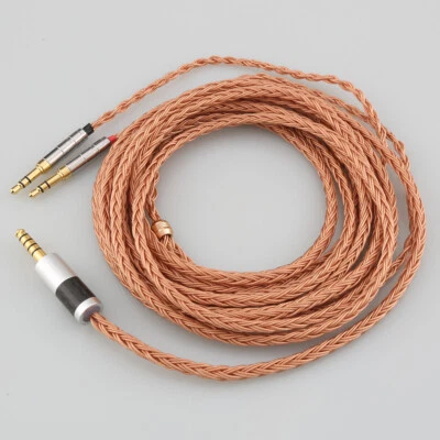 Cable de actualización de auriculares enchapado en plata OCC de 16 núcleos para Focal Clear ElexElegia Foto 1 de 4