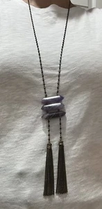 Amethyst mit Quaste Halskette 47 Zoll lang - Bild 1 von 6