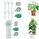 6Pcs Plant Rods Trellis Plant Stakes Kit with Twist Ties and Plant Strap for