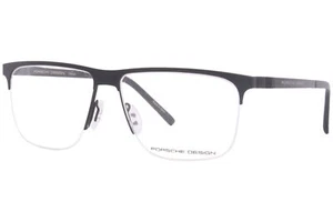 Porsche Design P8324-C Eyeglasses Frame Men's Black Semi Rim Square 57mm - Picture 1 of 5
