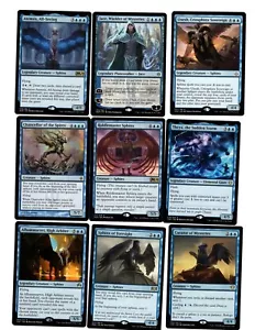 Blue-100 Card Sphinx Deck-Commander-Jace-Rare-Mythic-Magic the Gathering-EDH-MTG - Picture 1 of 9