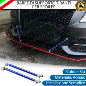 2 X BARRE SUPPORTO TIRANTI BLU PARAURTI SPOILER PER MINI PACEMAN R61 - Foto 1 di 10
