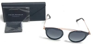 Prive Revaux - The Madelaine Rogue Polarized Sunglasses Black/Rose Gold w/case - Picture 1 of 4