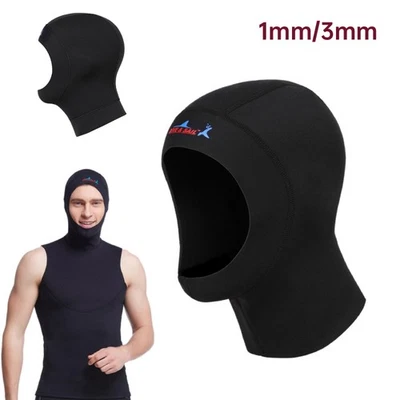 3mm Neoprenes Scuba Diving Hat Wetsuit Thermal Hood Neck Cover Hat Snorkeling AU - image 1 of 4