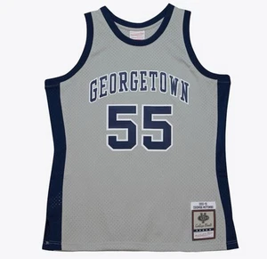 โ
$135 Georgetown Hoyas Dikembe Mutombo Gray Mitchell & Ness Jersey Men 4XL 90 ๐ฏ - Picture 1 of 12