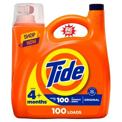 Tide Liquid Laundry Detergent, Original Scent, 132 fl oz, 100 Loads - Image 1 of 4
