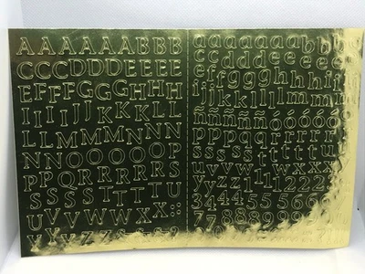 Creative Memories Oro Metálico Mini ABC/123 Pegatinas Tapas Estuche Inferior Nuevo de Lote Antiguo Foto 1 de 4