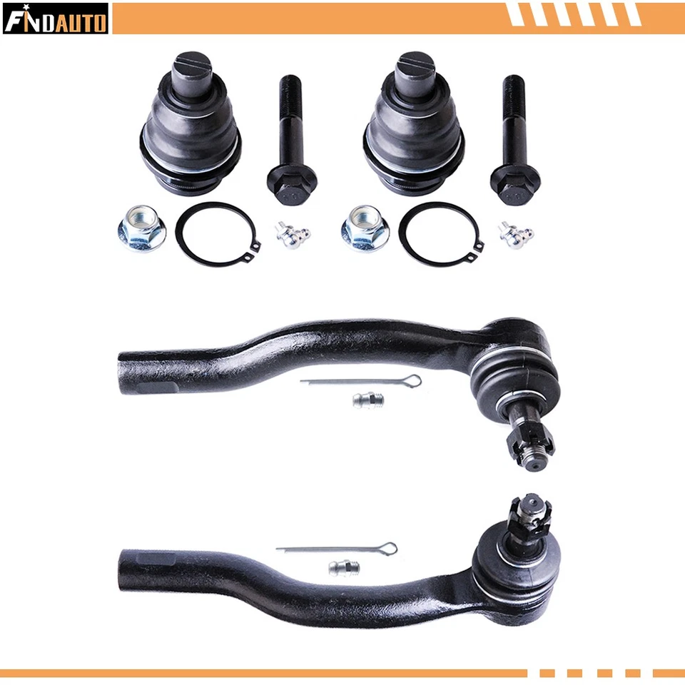 Rótula de dirección inferior delantera y extremos de varilla de amarre para Nissan Titan 2004-2014 4 piezas Foto 1 de 1