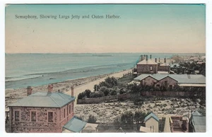 Antigua postal de Semáforo mostrando grandes embarcadero y puerto exterior Australia del Sur 1909 - Imagen 1 de 2