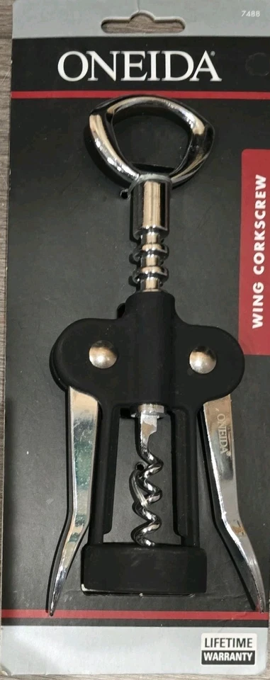 Oneida Wing Corkscrew Handy Bottle Opener Soft-touch Feel For Secure Grip - Image 1 of 1
