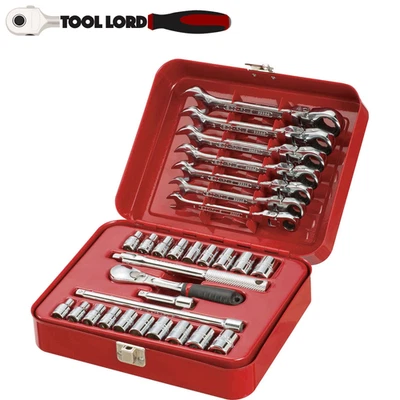 Sidchrome 30 Piece 1/4" drv Metric & AF Socket & Spanner Set in Tin SCMT12105 - image 1 of 3