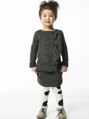 Joah Love NEW Girls Sweatshirt Dress with Ruffle Charcoal Gray NWT - Image 1 of 4