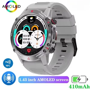 2025 Military NFC Smart Watch Bluetooth Call Heart Rate Monitor Fitness Tracker - Picture 1 of 30